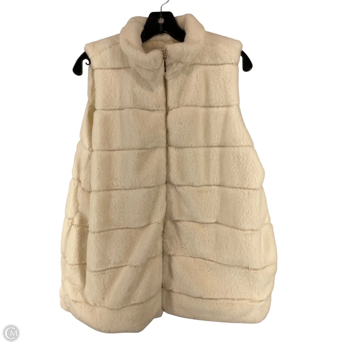 Vest Faux Fur & Sherpa By Crown And Ivy In White, Size: L