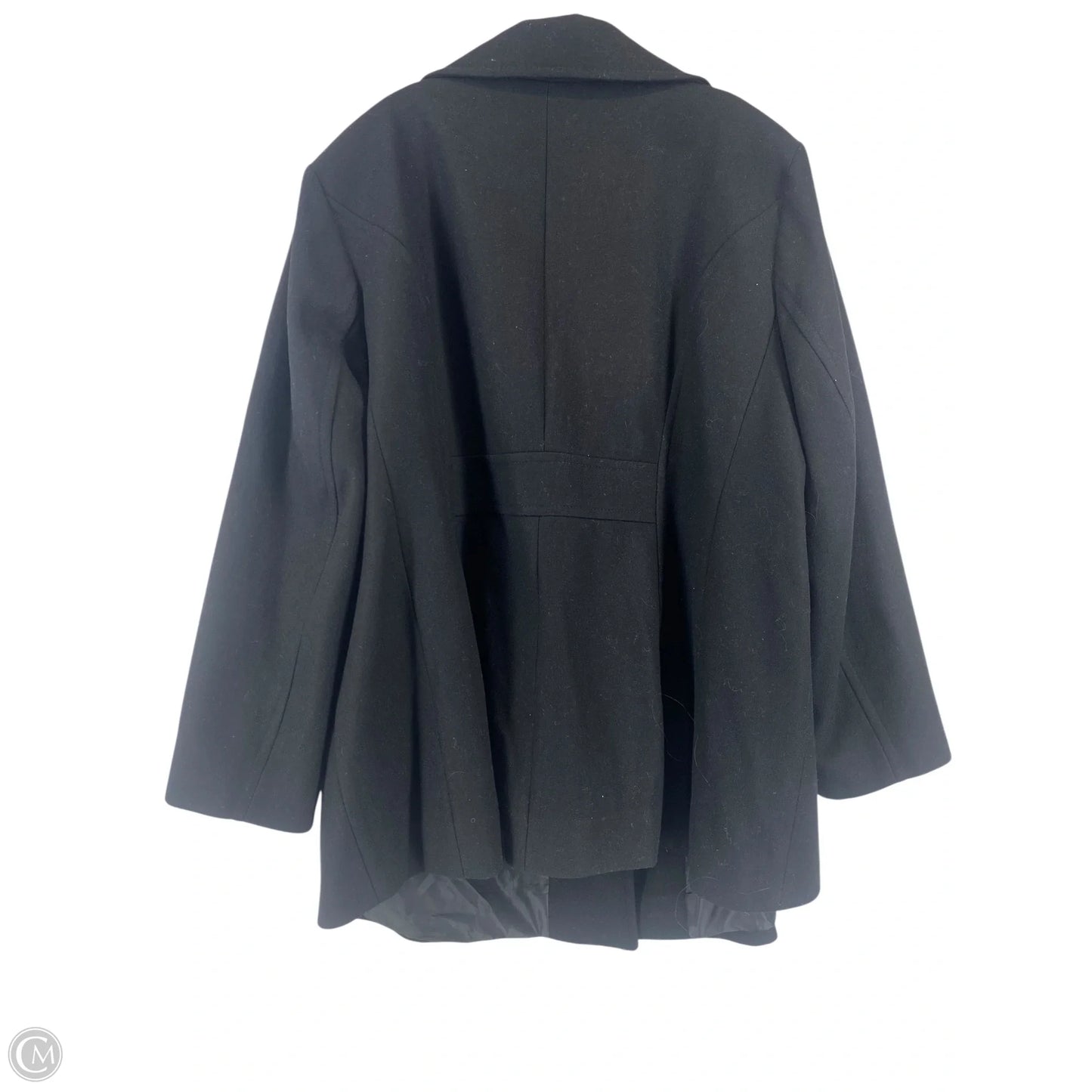 Coat Peacoat By London Fog In Black, Size: 2x