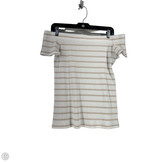Top Short Sleeve By Loft In Striped Pattern, Size: S