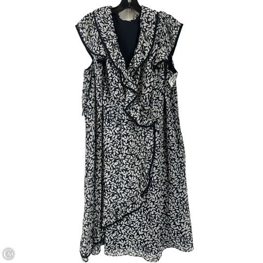 Dress Party Short By Dressbarn In Blue & White, Size: 20