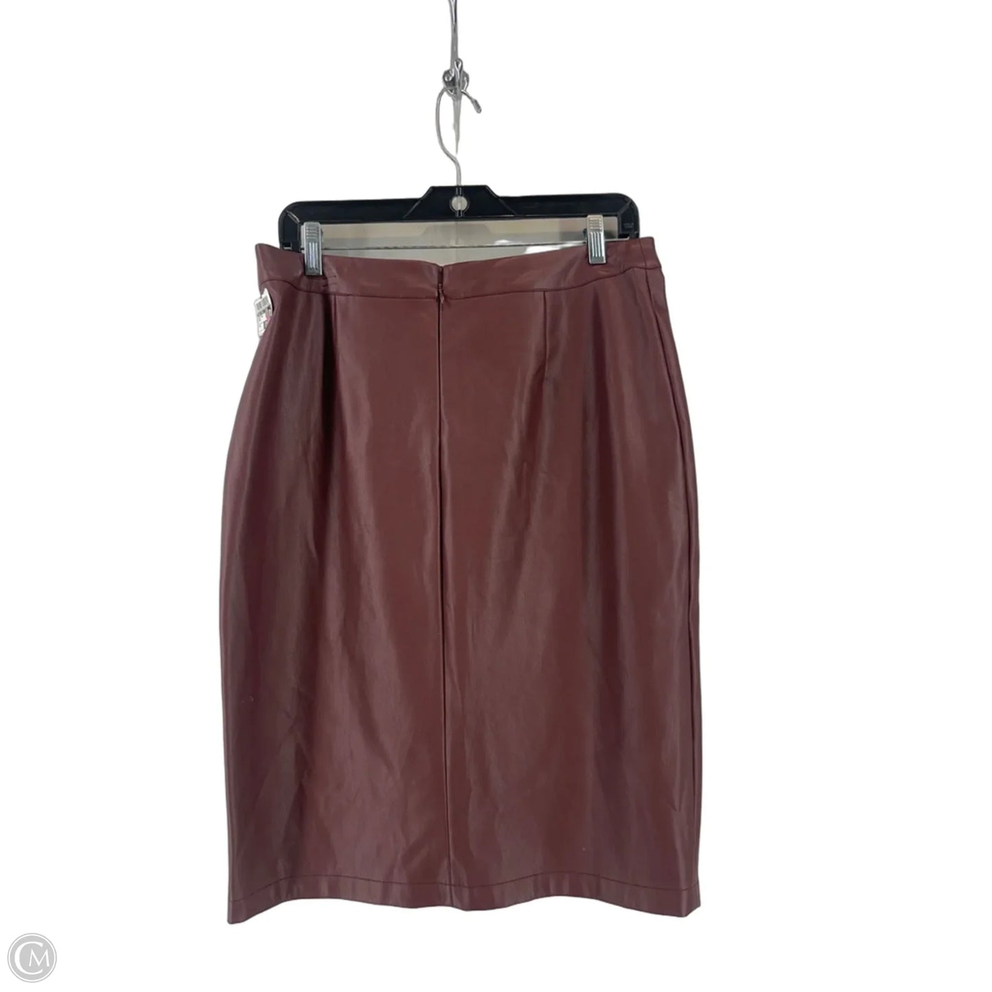 Skirt Midi By Naked Zebra In Maroon, Size: M