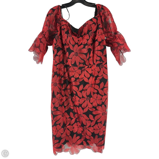 Dress Party Short By Trina Turk In Black & Red, Size: 12