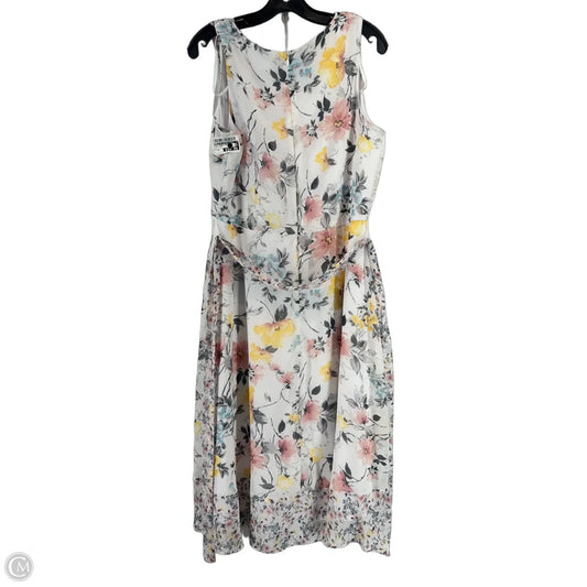 Dress Casual Maxi By Nicole By Nicole Miller In Floral Print, Size: 14