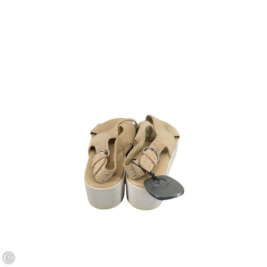 Sandals Heels Platform By Marc Fisher In Taupe, Size: 6