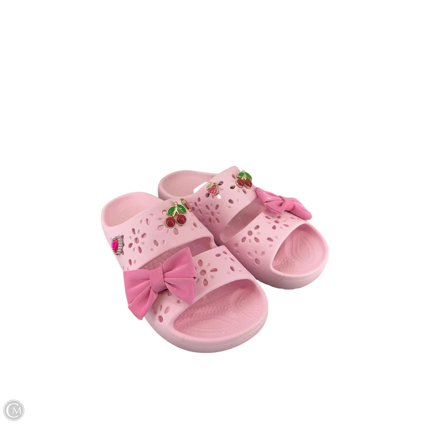 Sandals Flats By Crocs In Pink, Size: 10