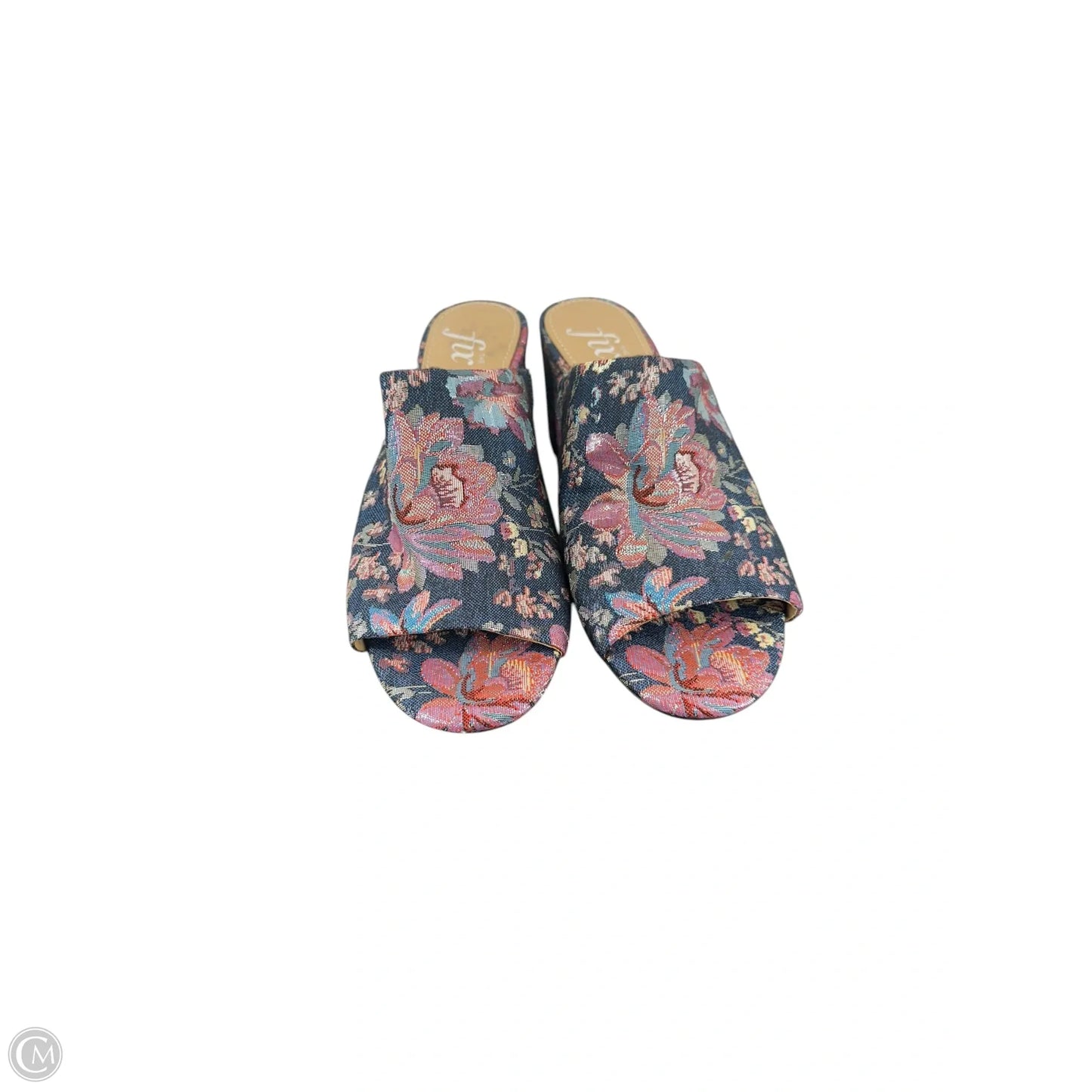 Sandals Heels Block By Clothes Mentor In Floral Print, Size: 8.5