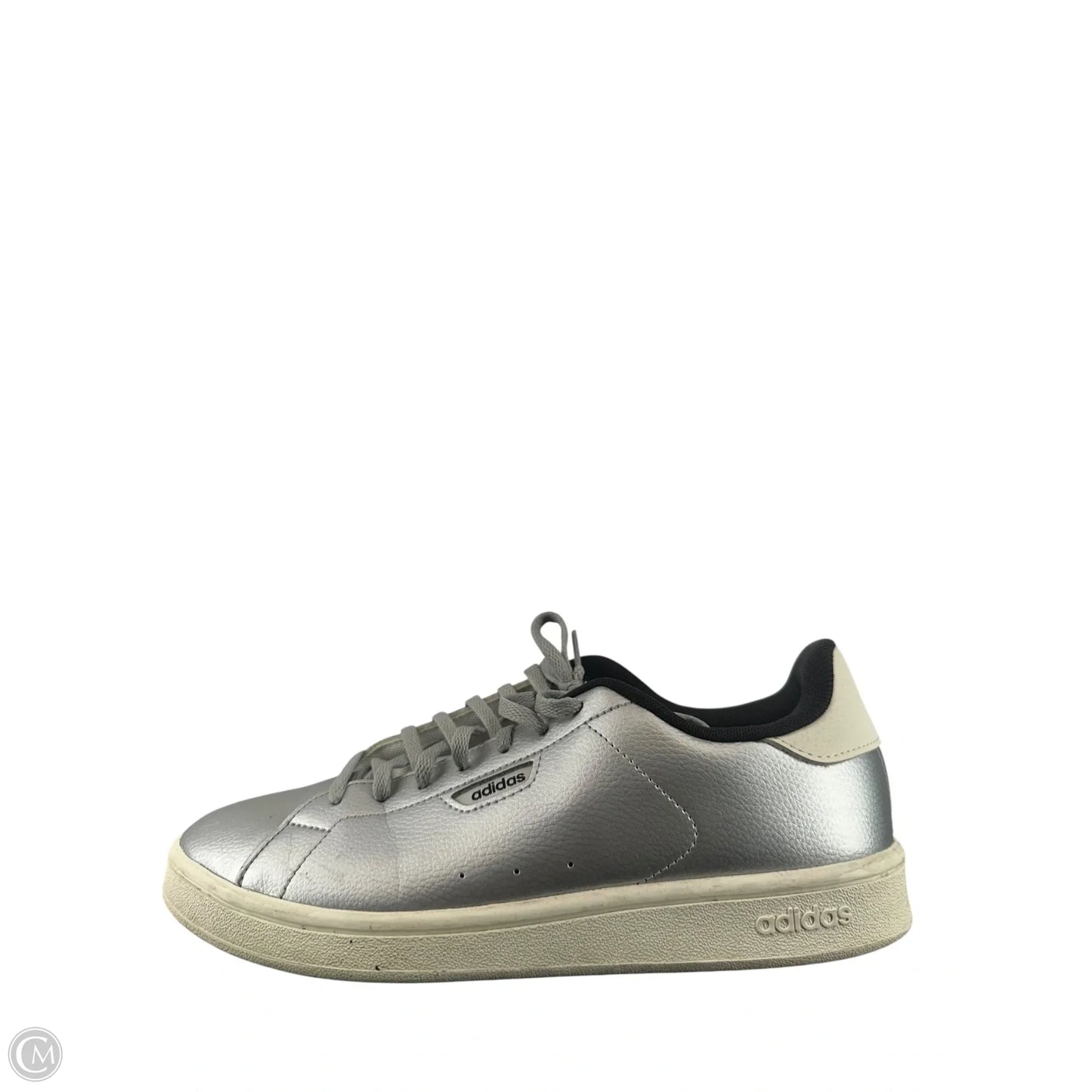 Shoes Sneakers By Adidas In Silver, Size: 9