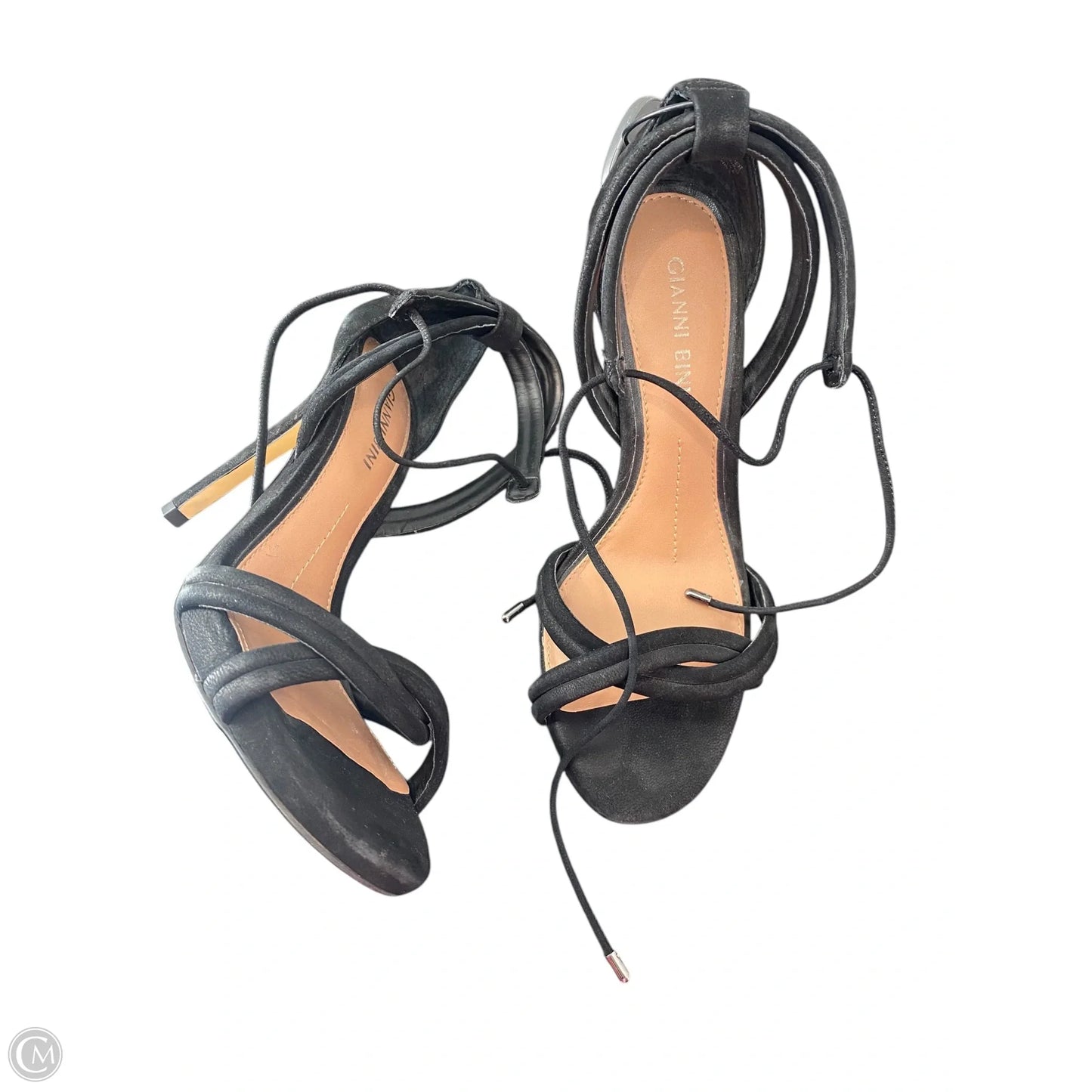 Sandals Heels Stiletto By Gianni Bini In Black, Size: 5