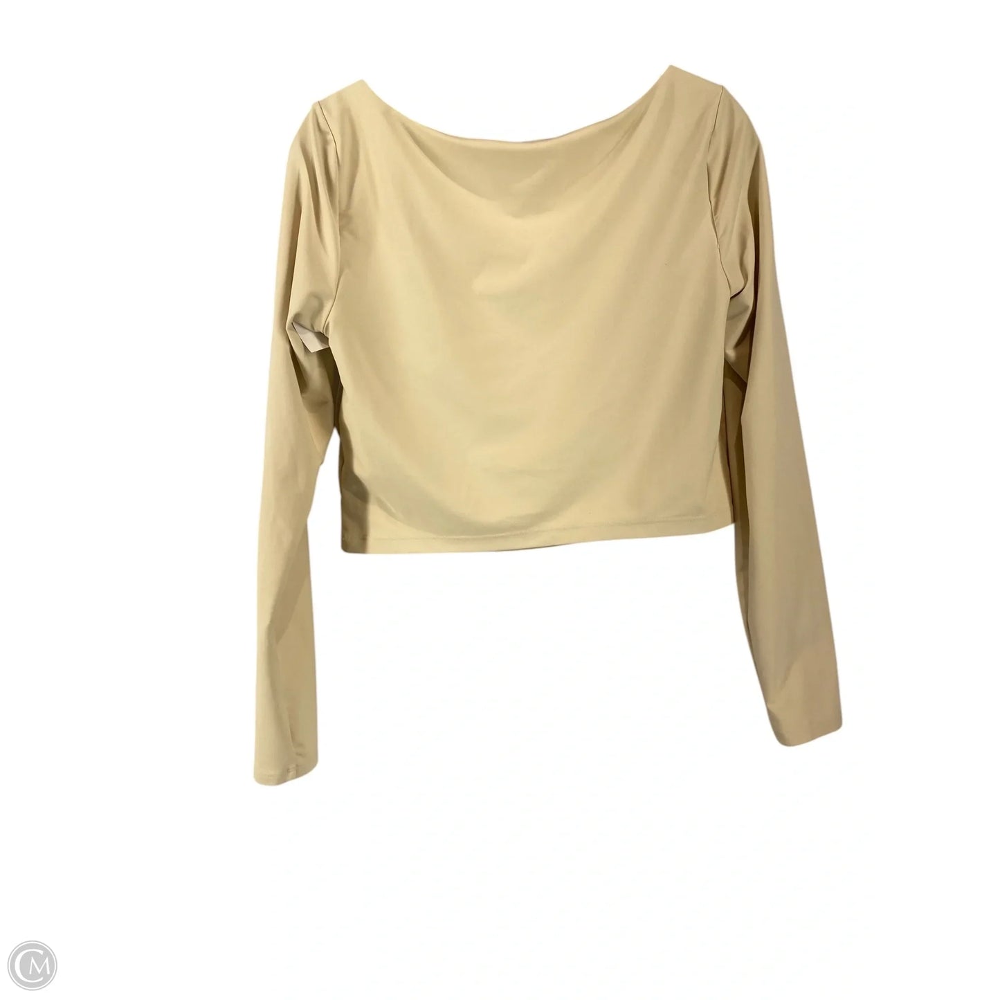 Athletic Top Long Sleeve Crewneck By Old Navy In Cream, Size: L