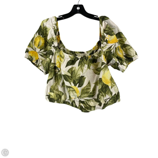 Top Short Sleeve By H&m In Floral Print, Size: Xl