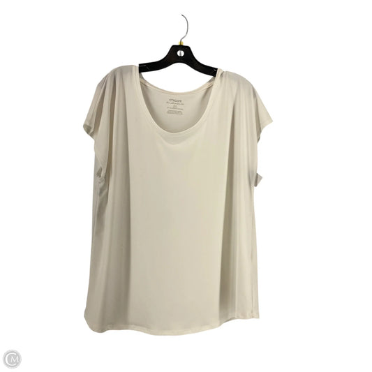 Top Short Sleeve By Chicos In White