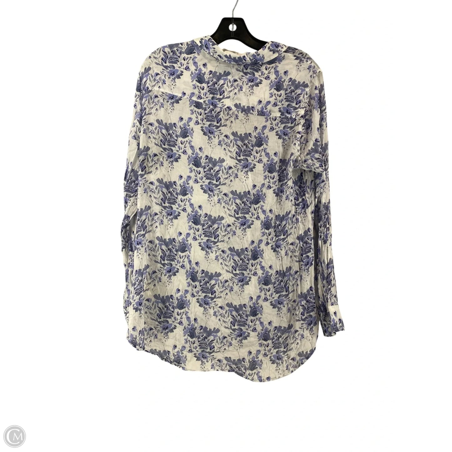 Top Long Sleeve By Cloth & Stone In Floral Print, Size: L