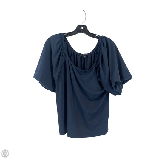 Top Short Sleeve By Banana Republic In Navy, Size: M