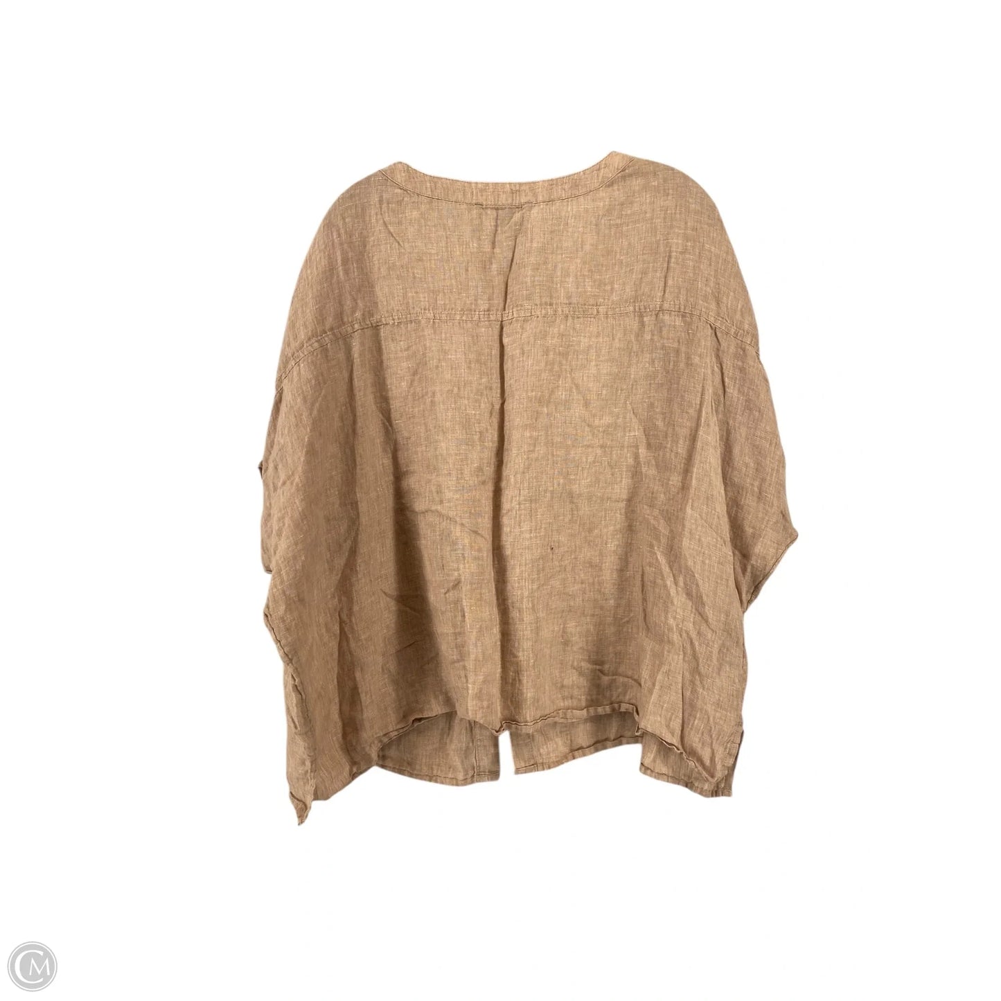 Top Short Sleeve By Tahari By Arthur Levine In Grey, Size: M