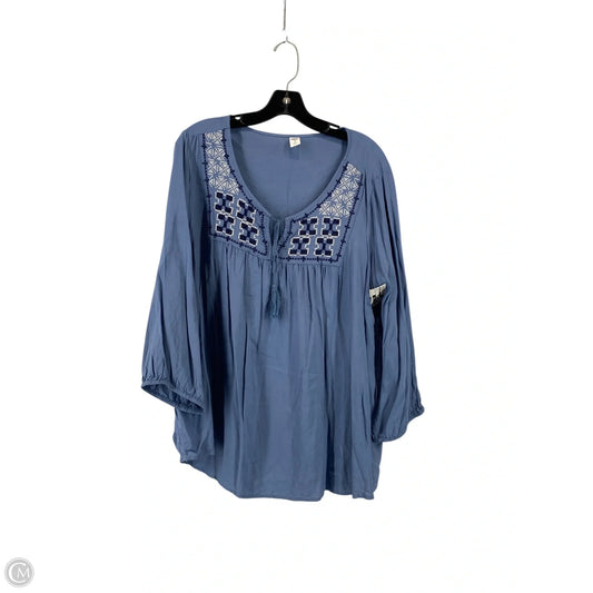 Top Long Sleeve By Old Navy In Blue, Size: Xl