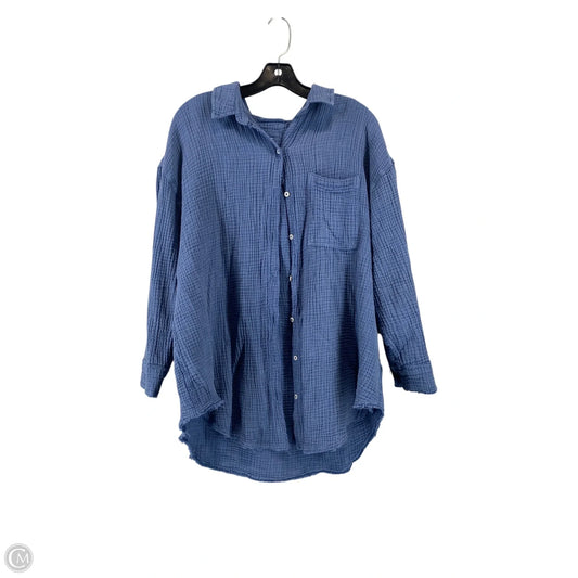 Top Long Sleeve By Aerie In Blue, Size: S