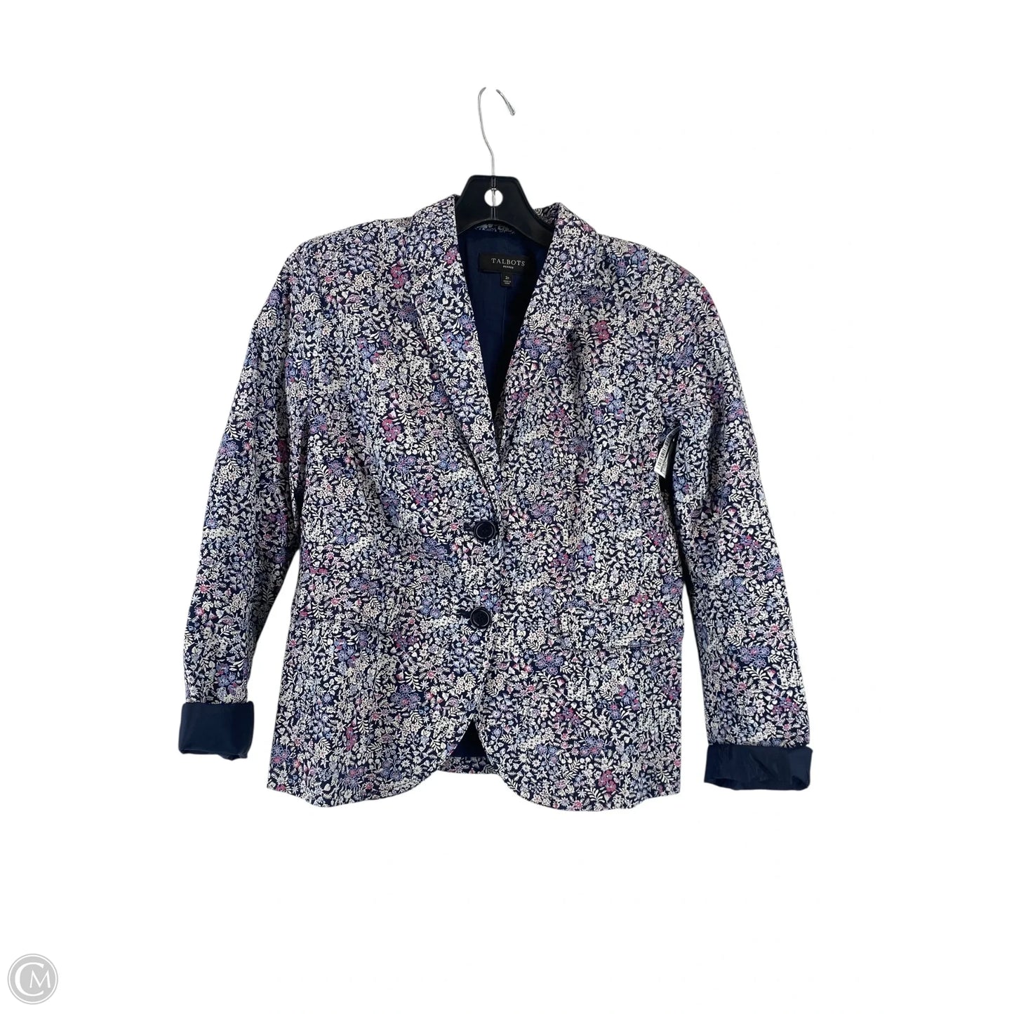 Blazer By Talbots In Floral Print, Size: 2