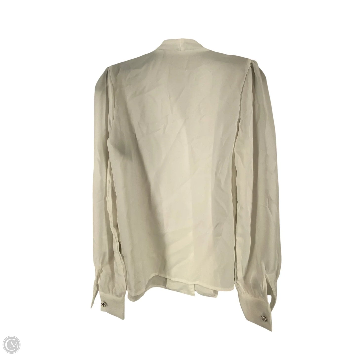 Top Long Sleeve By Cme In White, Size: S