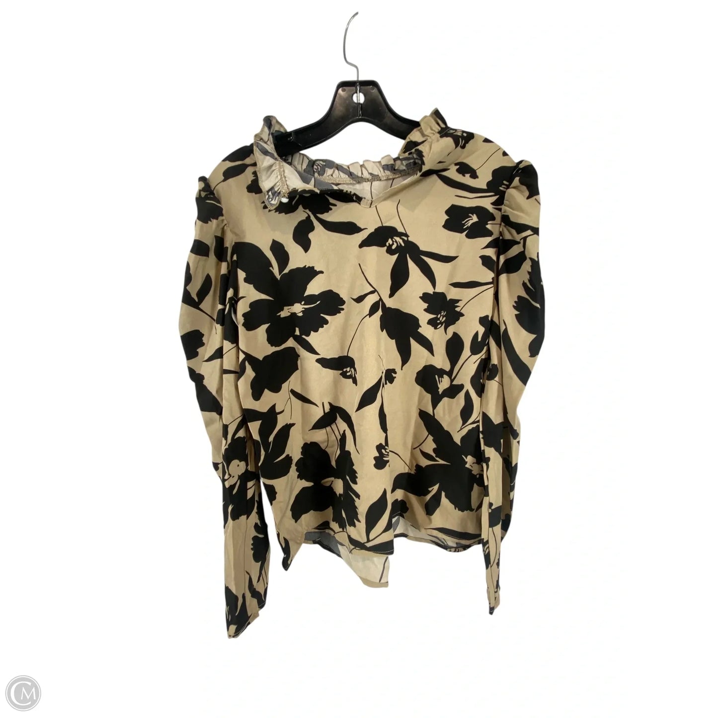 Top Long Sleeve By Shein In Floral Print, Size: S