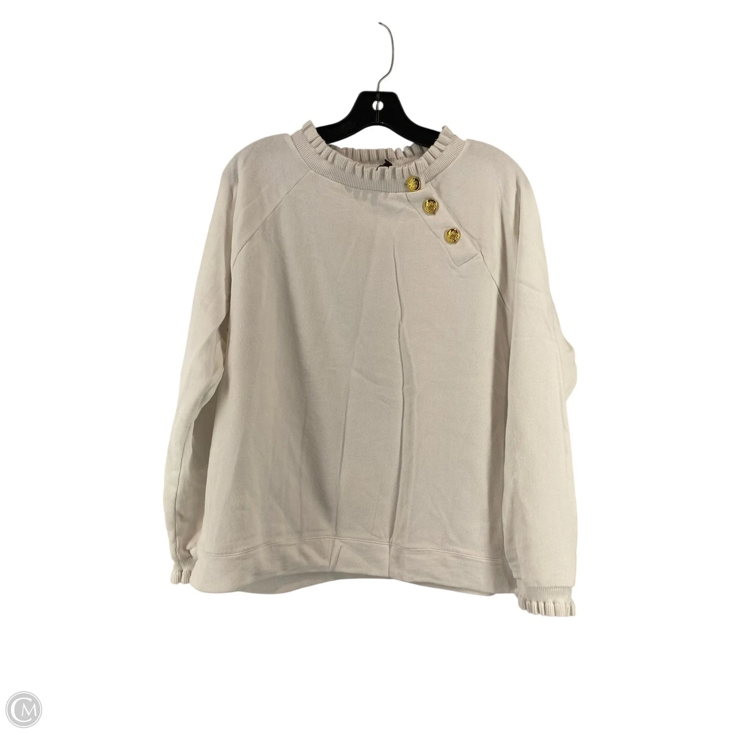 Top Long Sleeve By Talbots In White, Size: Xlp