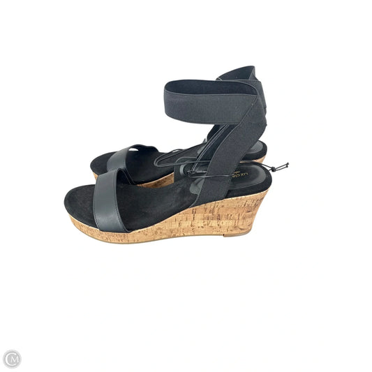 Sandals Heels Wedge By Liz Claiborne In Black, Size: 10