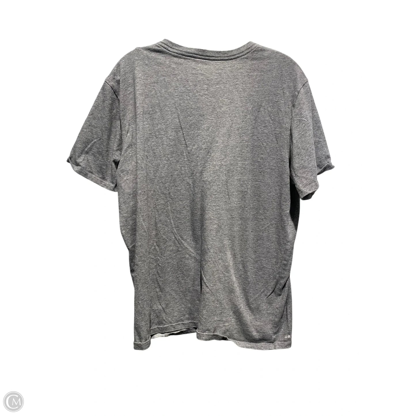 Athletic Top Short Sleeve By Nike In Grey, Size: Xl