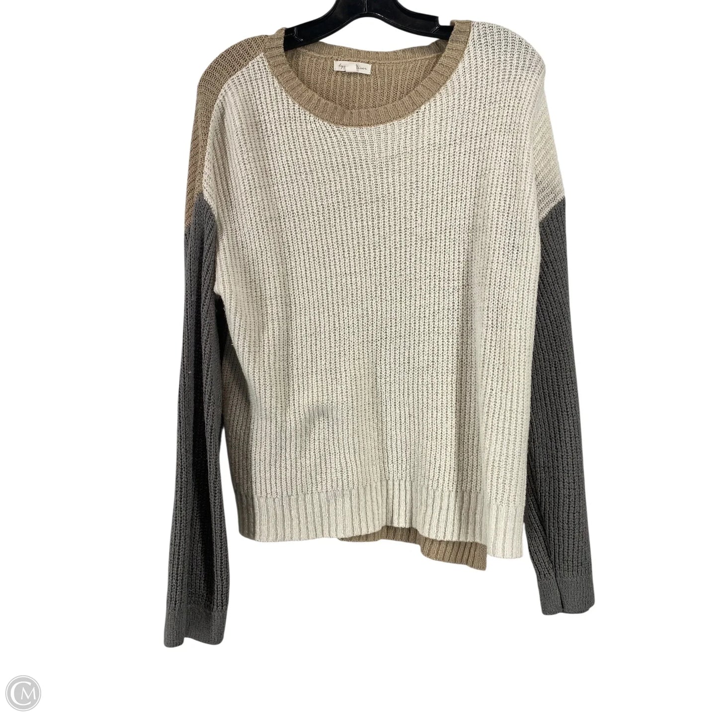 Top Long Sleeve By Cmc In Cream, Size: M