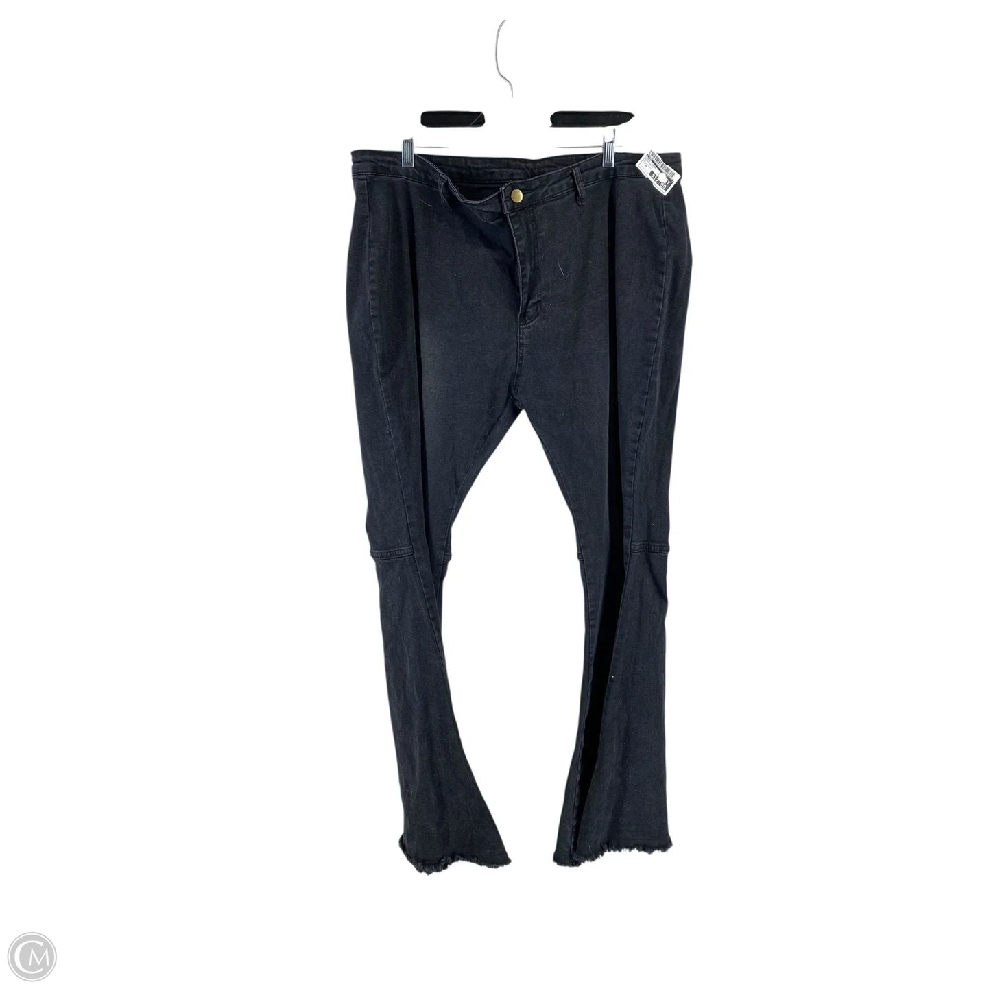 Jeans Flared By Cme In Black Denim, Size: 3x