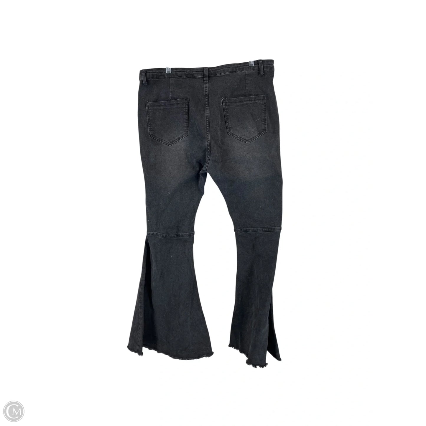 Jeans Flared By Cme In Black Denim, Size: 3x