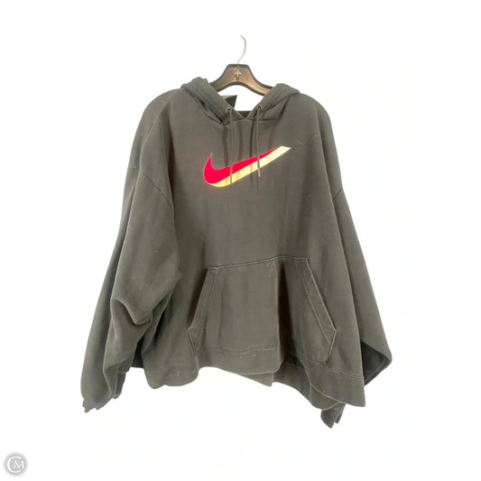 Athletic Sweatshirt Hoodie By Nike In Black, Size: 3x