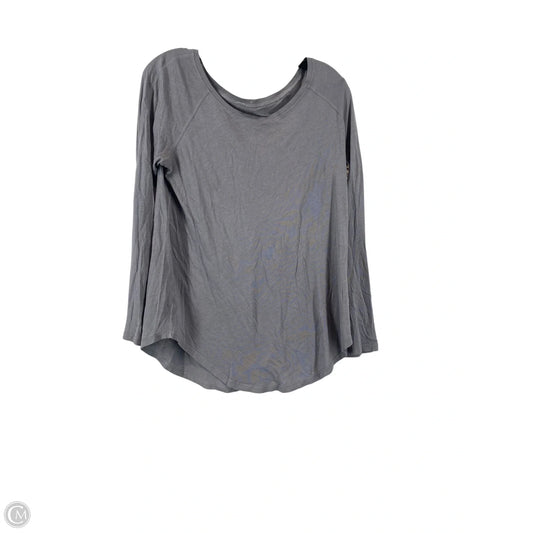 Athletic Top Long Sleeve Crewneck By Lululemon In Grey, Size: M