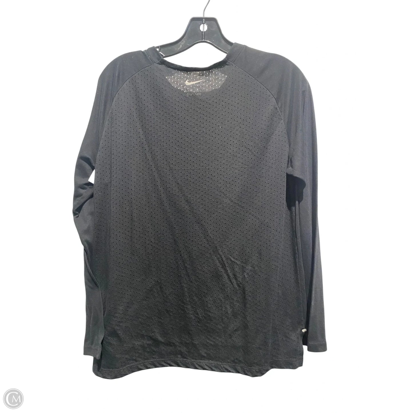 Athletic Top Long Sleeve Crewneck By Nike In Black, Size: L