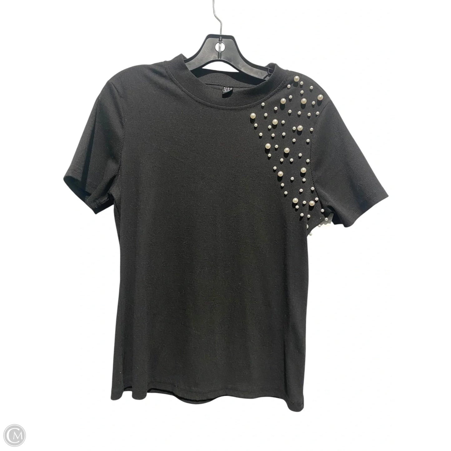 Top Short Sleeve By Shein In Black, Size: Xl