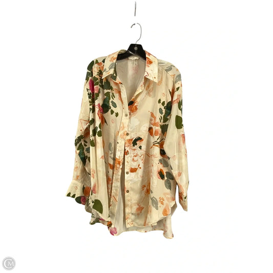 Blouse Long Sleeve By Entro In Floral Print, Size: M