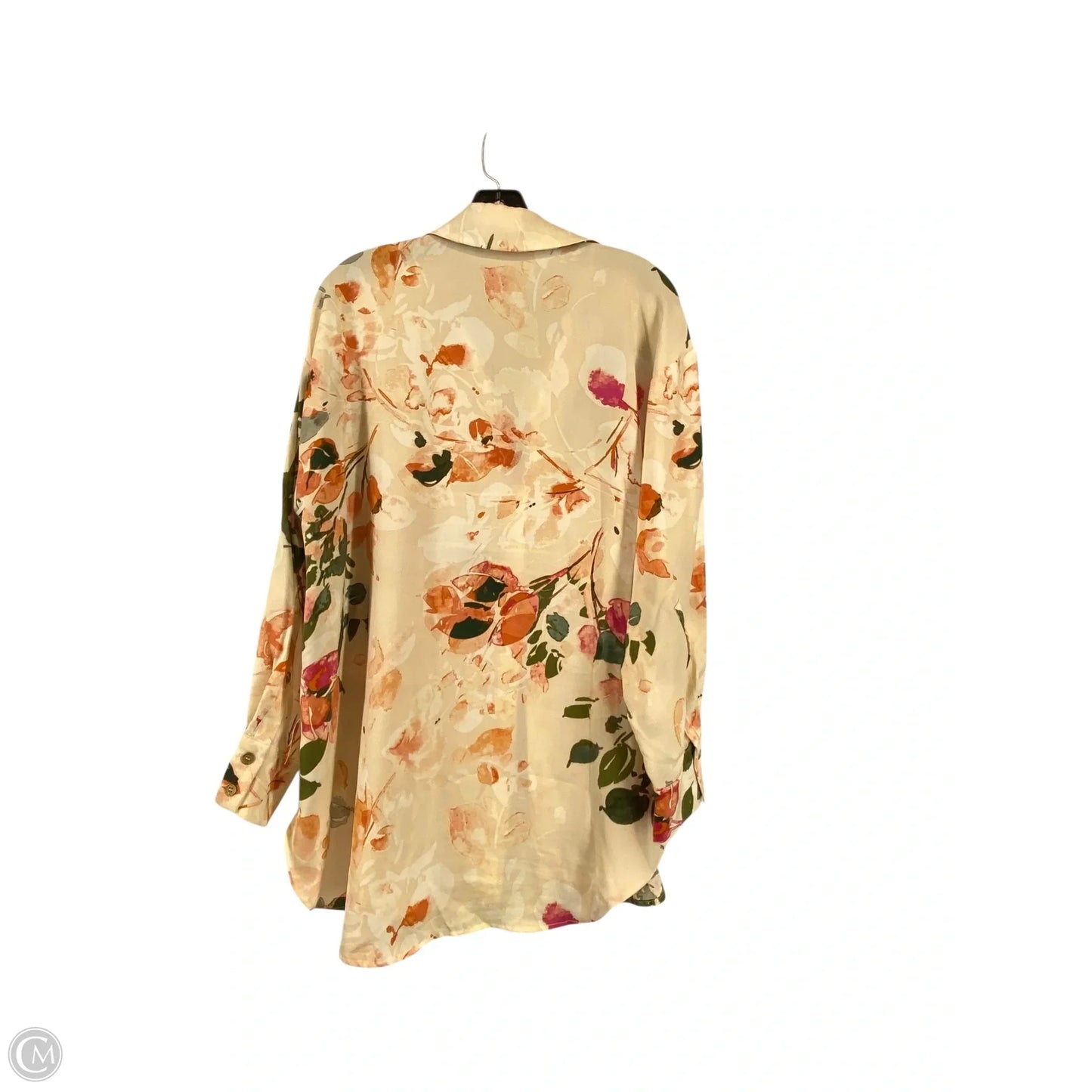 Blouse Long Sleeve By Entro In Floral Print, Size: M