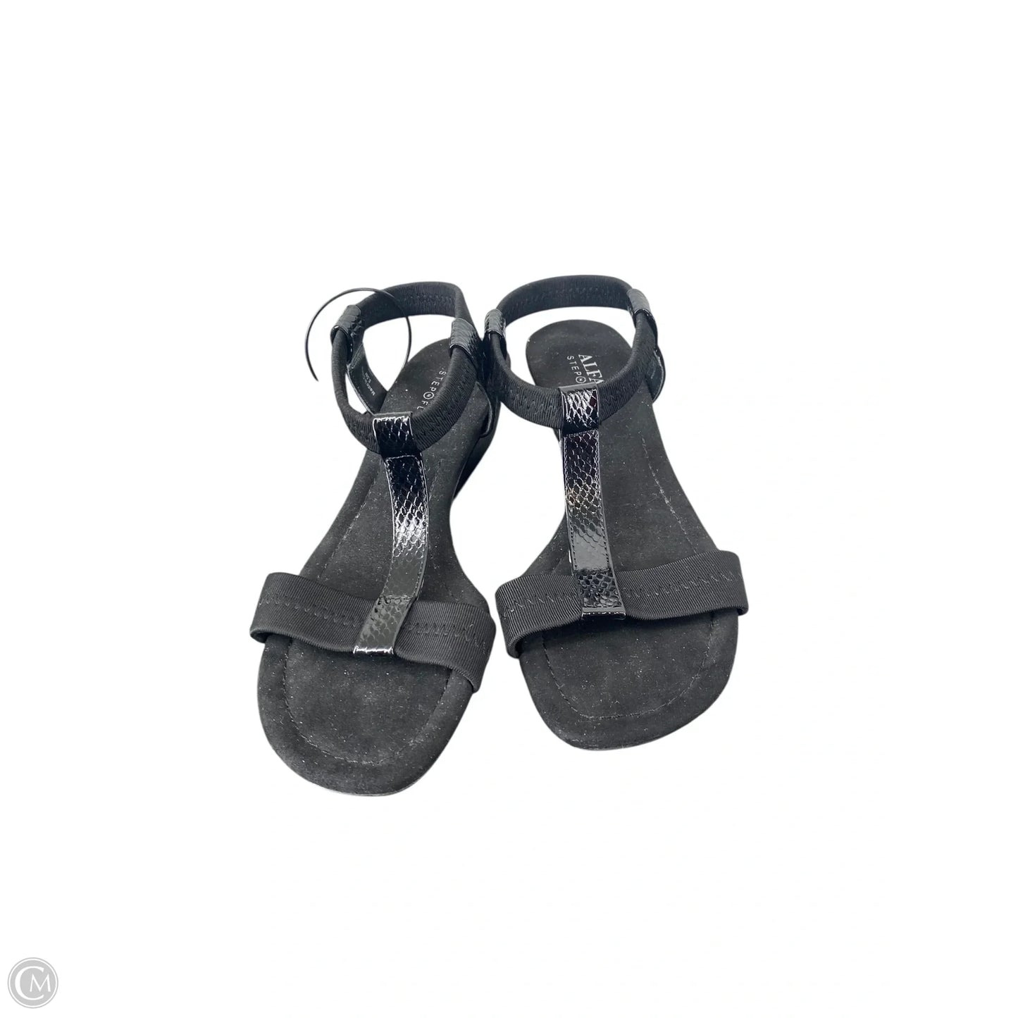 Sandals Heels Wedge By Alfani In Black, Size: 5.5