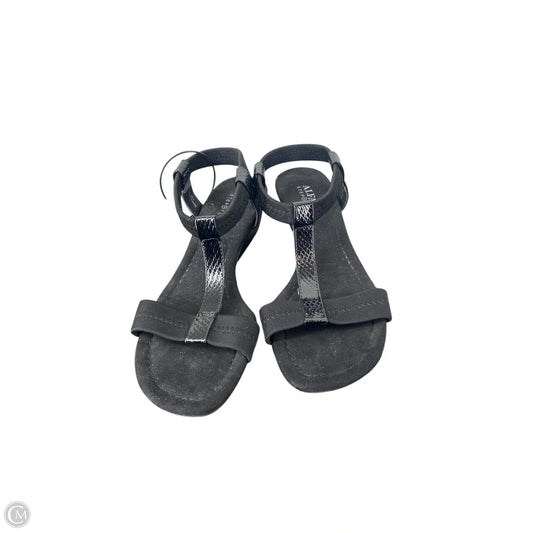 Sandals Heels Wedge By Alfani In Black, Size: 5.5