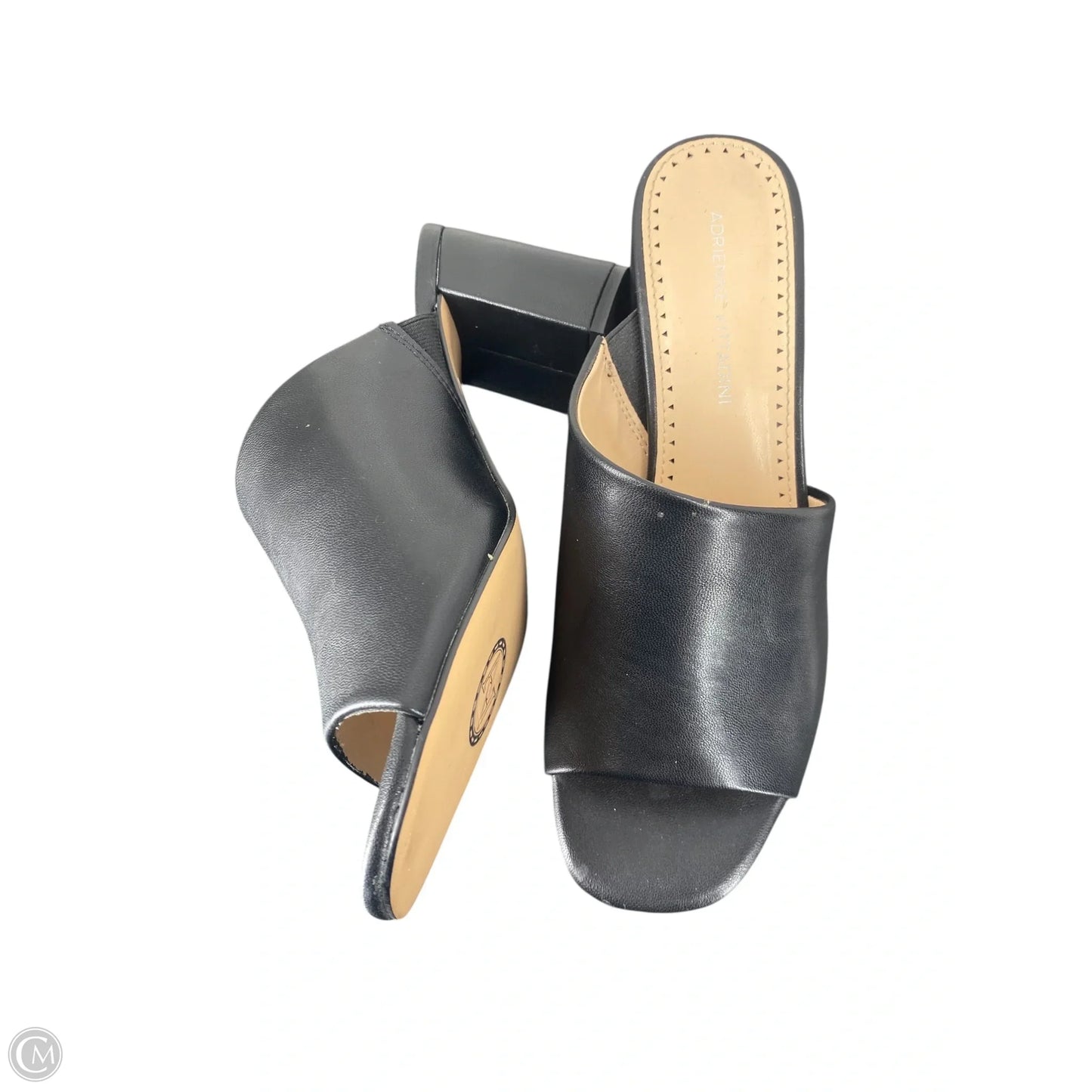 Sandals Heels Block By Adrienne Vittadini In Black, Size: 8