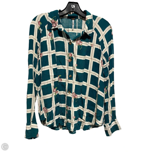 Top Long Sleeve By Free People In Green, Size: S