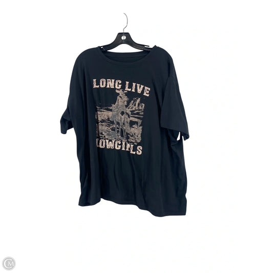 Top Short Sleeve Basic By Cme In Black, Size: 3x