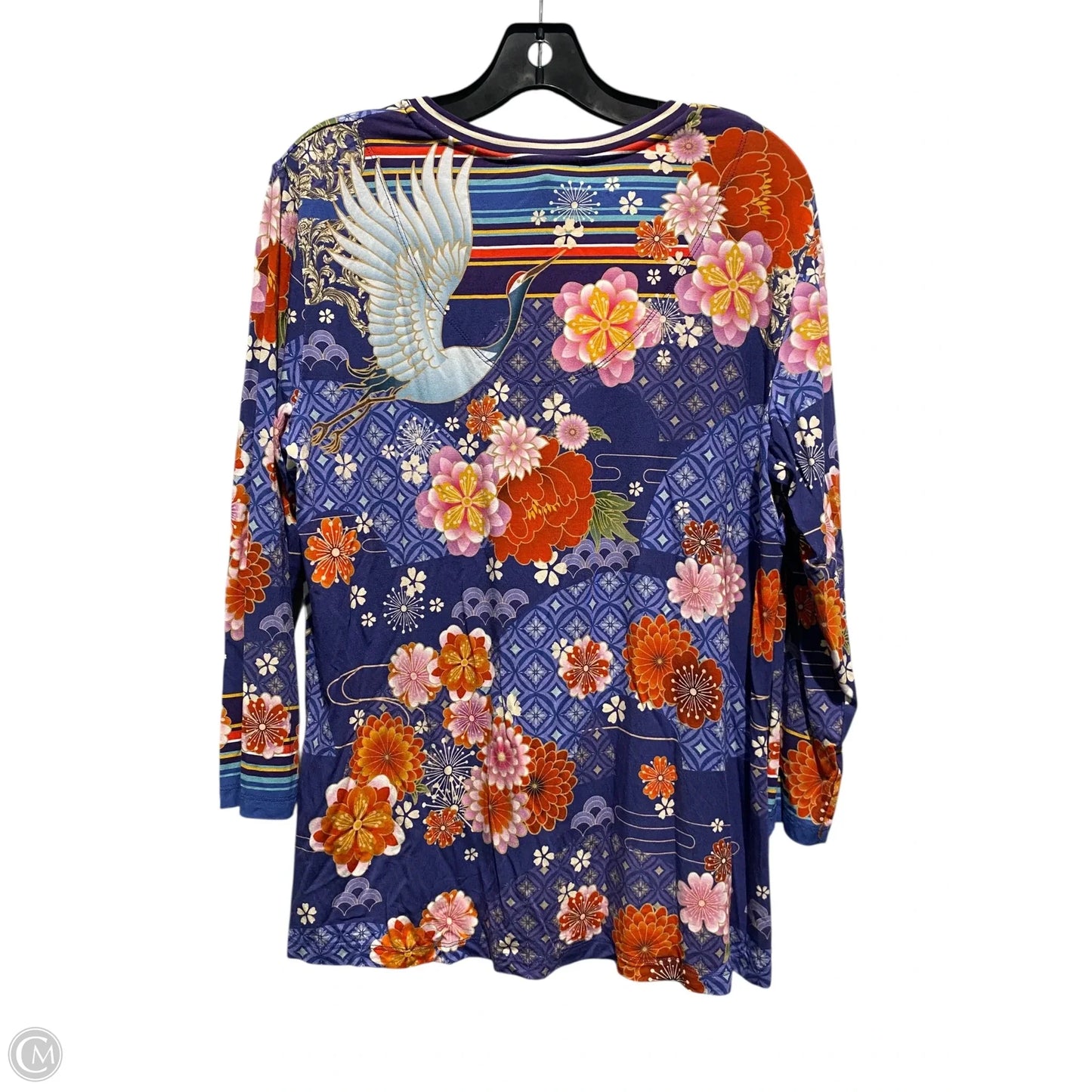 Top Long Sleeve By Johnny Was In Multi-colored, Size: L