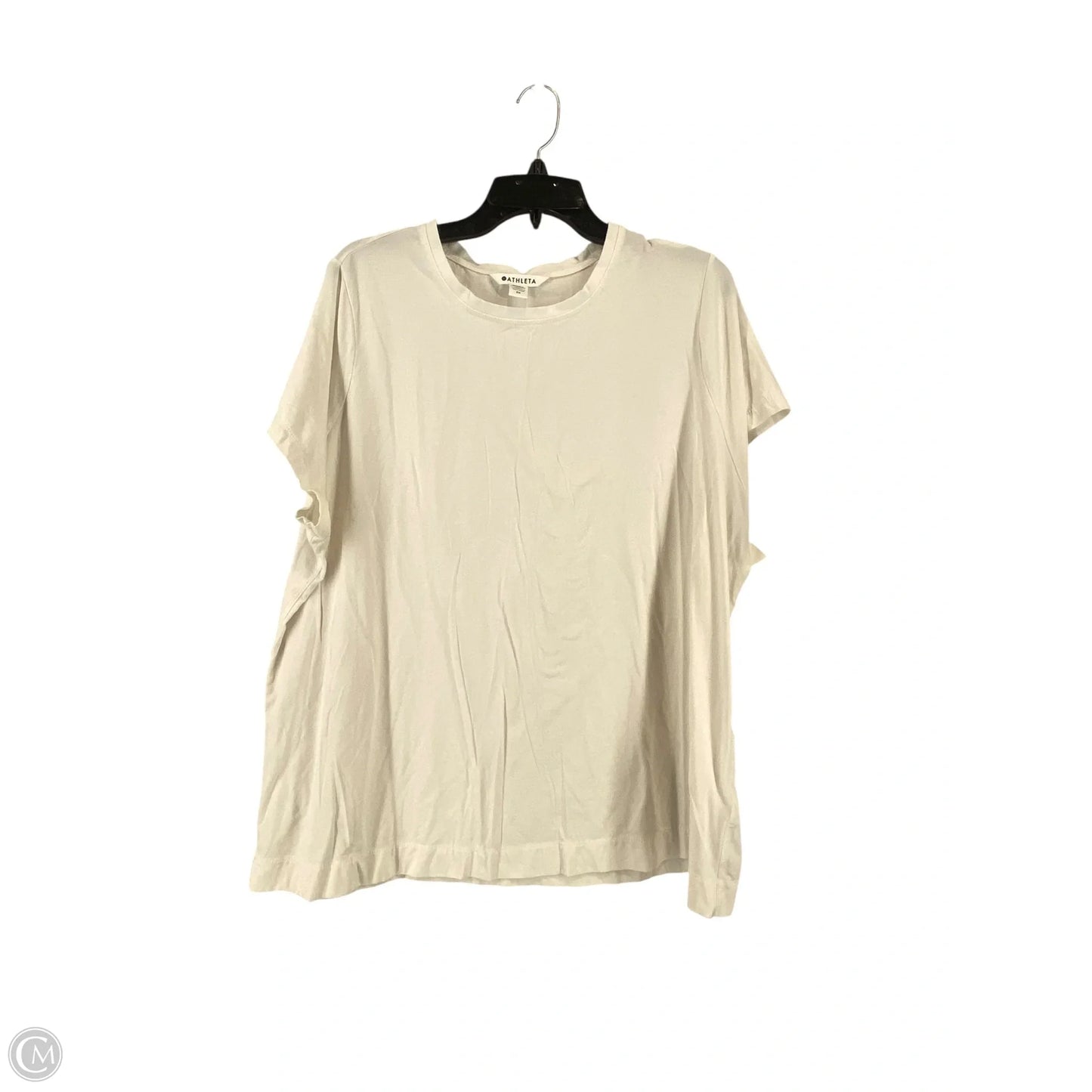 Athletic Top Short Sleeve By Athleta In White, Size: 2x