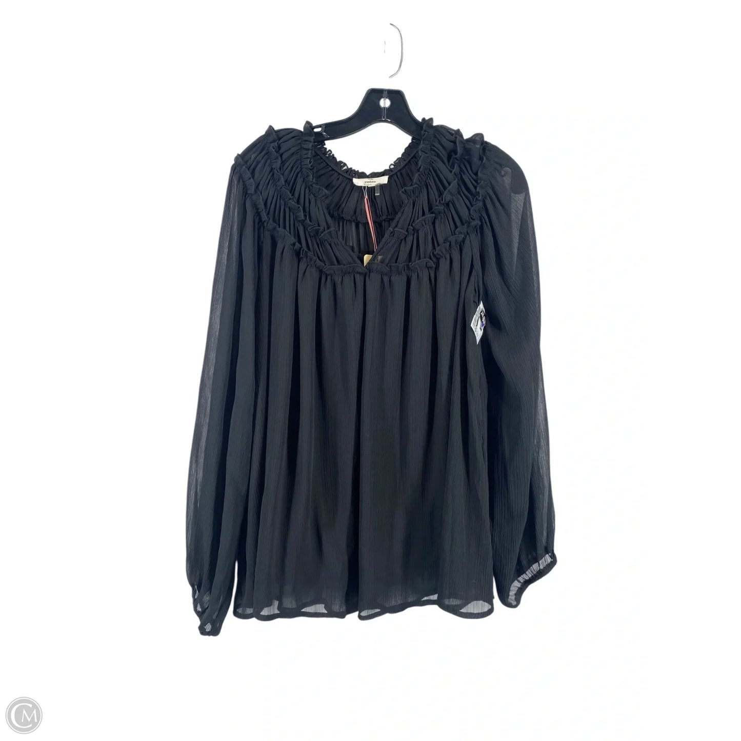 Top Long Sleeve By Entro In Black, Size: L