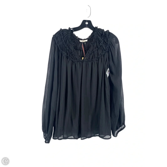 Top Long Sleeve By Entro In Black, Size: L