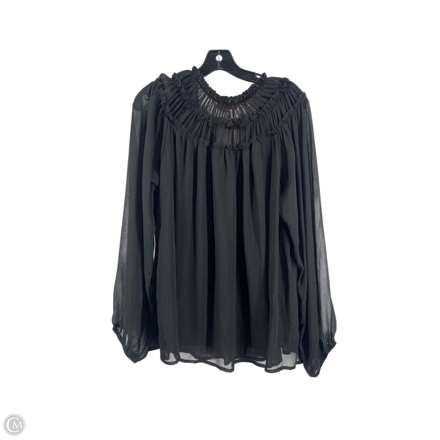 Top Long Sleeve By Entro In Black, Size: L