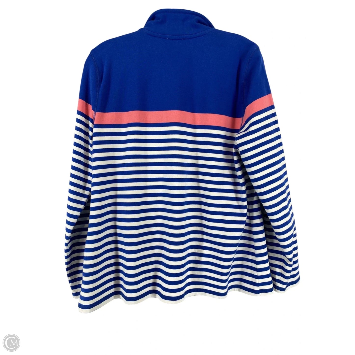 Athletic Jacket By Talbots In Striped Pattern, Size: Lp