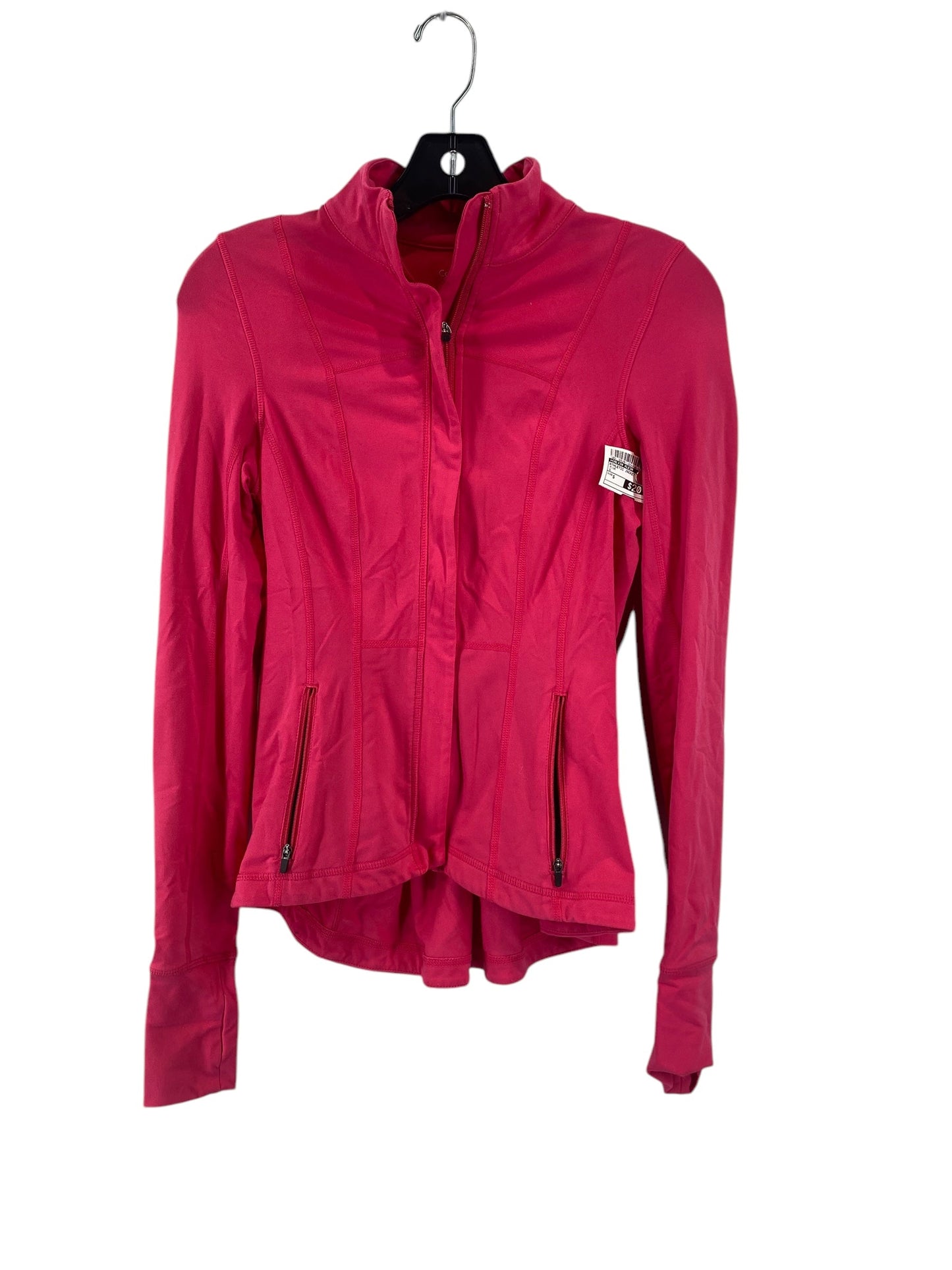 Athletic Jacket By Calvin Klein In Pink, Size: S