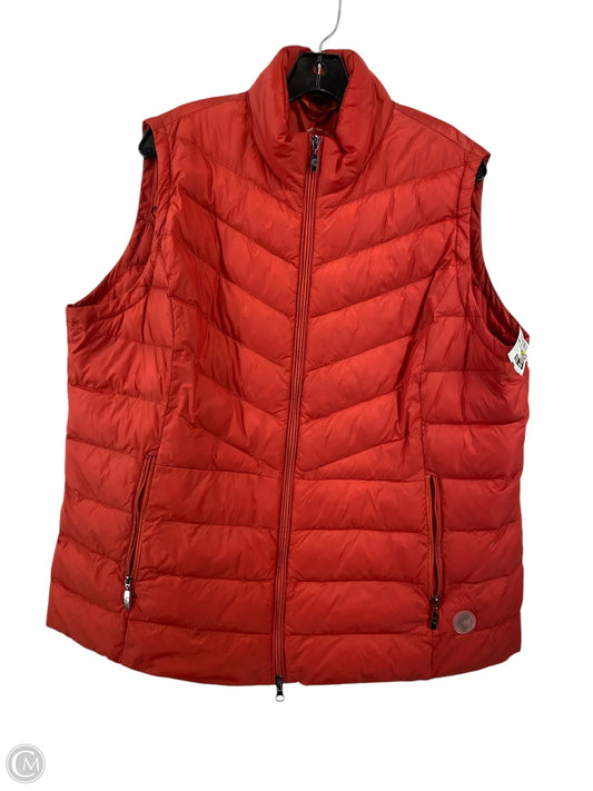 Vest Puffer & Quilted By Clothes Mentor In Orange, Size: 2x