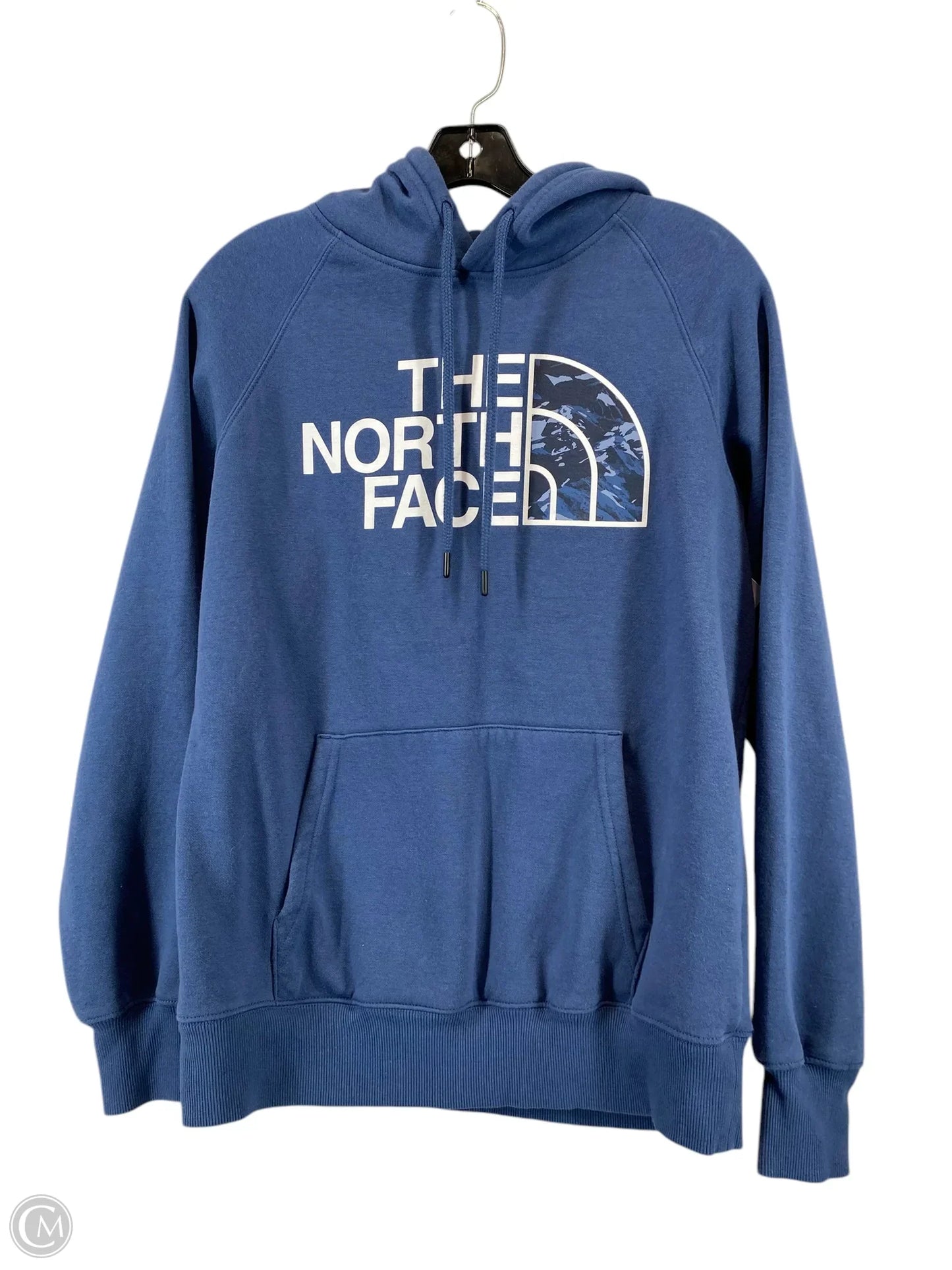 Athletic Sweatshirt Hoodie By The North Face In Blue, Size: M