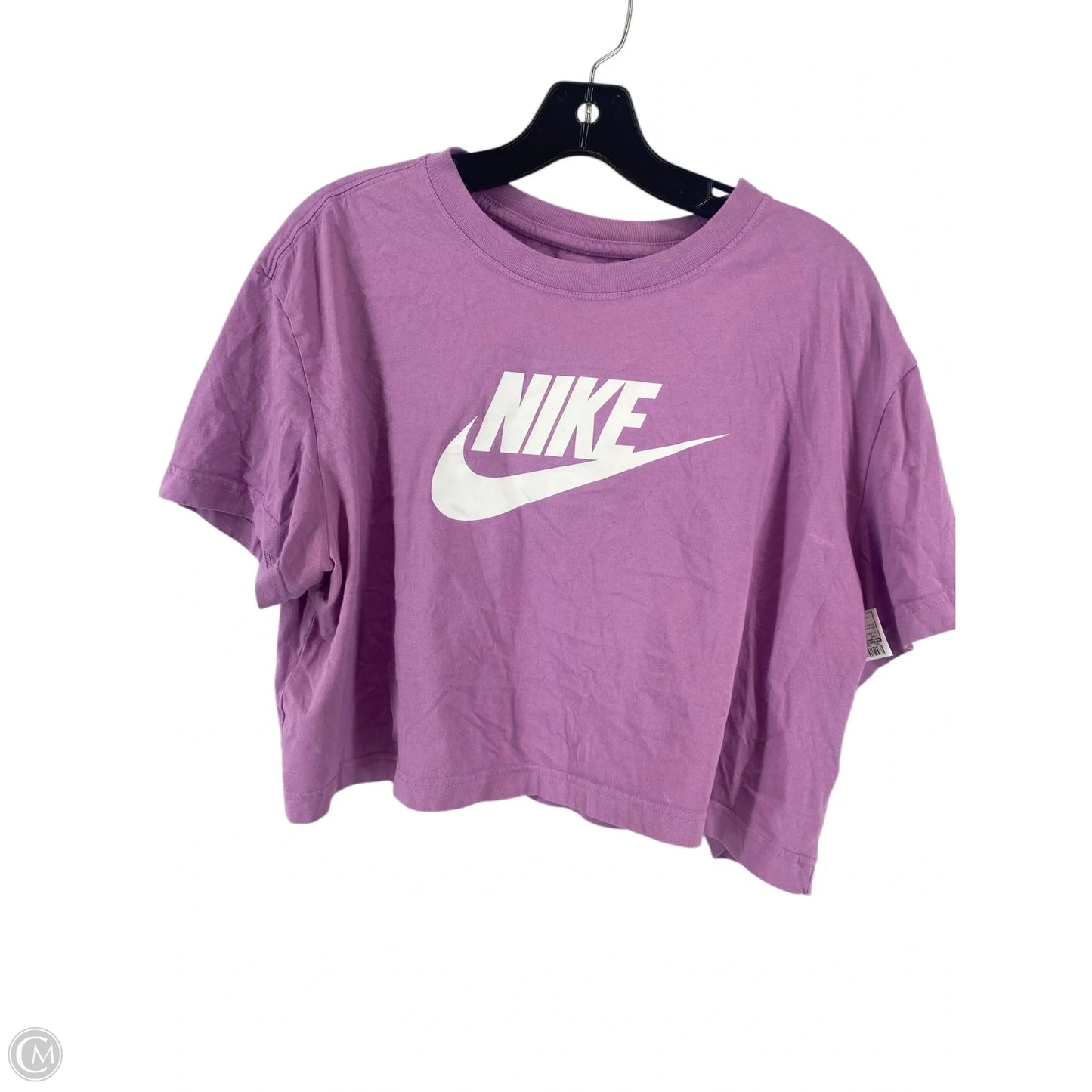 Top Short Sleeve By Nike In Purple, Size: L